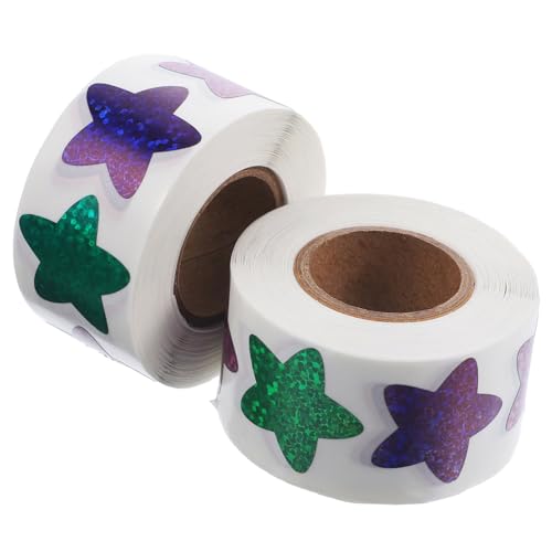 HIAKDOFT 2 Rollen Selbstklebende Aufkleber Je Sterne Sticker Belohnungsaufkleber für Scrapbook DIY Dekoration Langlebig und Dekorativ von HIAKDOFT