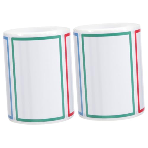 HIAKDOFT 2 Rollen Selbstklebende Namensetiketten Bunte Blanko Klebeetiketten für Schule Büro Zuhause Langlebige Ablösbare Sticker zur Einfachen Kennzeichnung und Organisation HIAKDOFT 2 Rollen Selbstklebende Namensetiketten Bunte Blanko Klebeetiketten für Schule Büro Zuhause Langlebige Ablösbare Sticker zur Einfachen Kennzeichnung und Organisation von HIAKDOFT