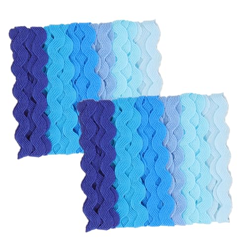 HIAKDOFT 2 STÜCK Wellenband Bastelband für DIY Schleifen Dekoration Farbiges Glattes Zierband für Kleidung Geschenkverpackung Partydeko Vorhang und Accessoiregestaltung von HIAKDOFT