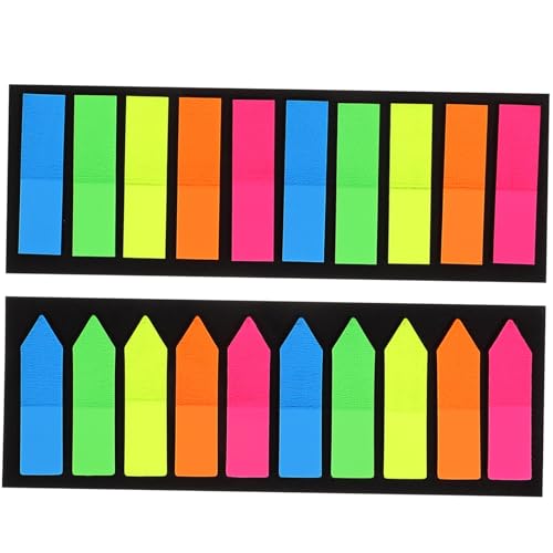 HIAKDOFT 2 Sätze Pet Haftmarker Tabs Selbstklebende Bunte Buchindex Markierungen Fluoreszierende Pfeilförmige Wiederablösbar für Schule Büro und Archivierung Praktische Klebemarker für HIAKDOFT 2 Sätze Pet Haftmarker Tabs Selbstklebende Bunte Buchindex Markierungen Fluoreszierende Pfeilförmige Wiederablösbar für Schule Büro und Archivierung Praktische Klebemarker für von HIAKDOFT
