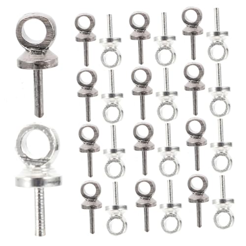 HIAKDOFT 2 Sätze Schrauböse aus Reinem Kupfer Kleine Ösenschrauben für DIY Schmuck Armbänder Halsketten Langlebige Rivets für Bastelbedarf von HIAKDOFT