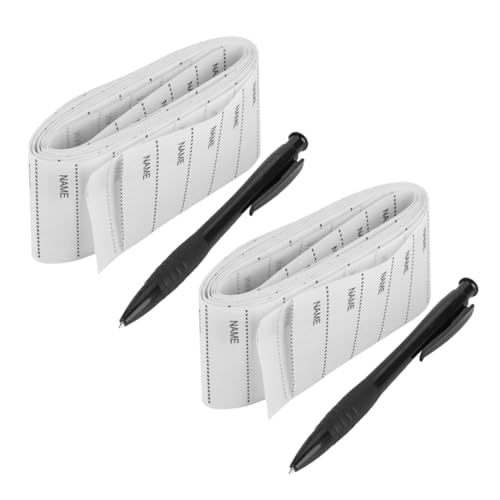 HIAKDOFT 2 Sätze Selbstklebende Stoffnamensetiketten mit Stift Wasserfeste Beschreibbare Klebeetiketten für Schuluniformen Kindergarten und Arbeitskleidung pro Rolle Vielseitig und HIAKDOFT 2 Sätze Selbstklebende Stoffnamensetiketten mit Stift Wasserfeste Beschreibbare Klebeetiketten für Schuluniformen Kindergarten und Arbeitskleidung pro Rolle Vielseitig und von HIAKDOFT
