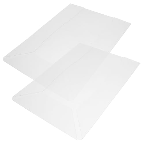HIAKDOFT 2 Stück Dokumentenmappe Transparent PVC Reißfest Vielseitiger Aktenordner für Büro Schule Reisen Stabiler Ordner für Dokumente und Papierorganisation von HIAKDOFT