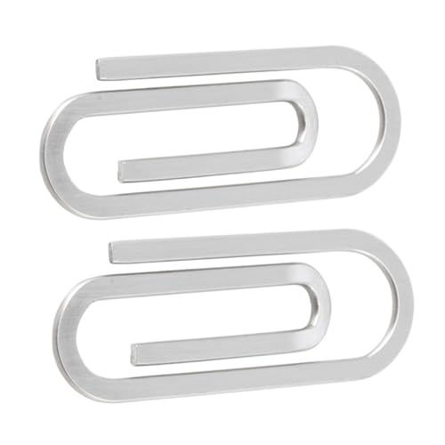 HIAKDOFT 2 Stück Edelstahl Geldklammer Kartenhalter Multifunktionale Büroklammern zum Fixieren von Rechnungen und Notizen Praktisch und Robust für Schule Büro und Alltag HIAKDOFT 2 Stück Edelstahl Geldklammer Kartenhalter Multifunktionale Büroklammern zum Fixieren von Rechnungen und Notizen Praktisch und Robust für Schule Büro und Alltag von HIAKDOFT