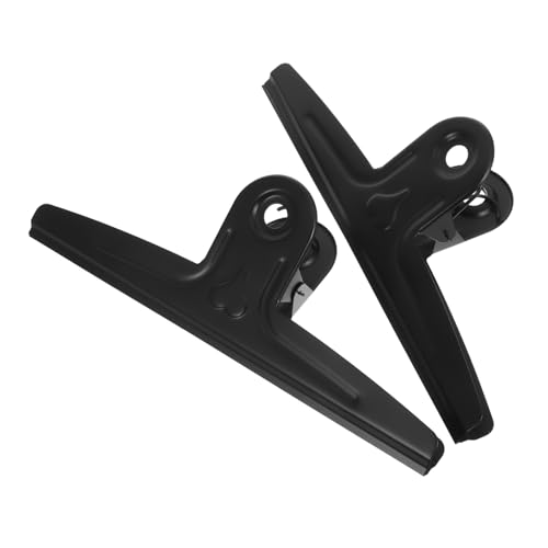 HIAKDOFT 2 Stück Edelstahl Klemmbrett Clips Robuste Metall Papierhalter mit Starkem Griff Vielseitige Binder Clips für Büro Poster Snackbeutel Langlebig und Modern Gestaltet von HIAKDOFT