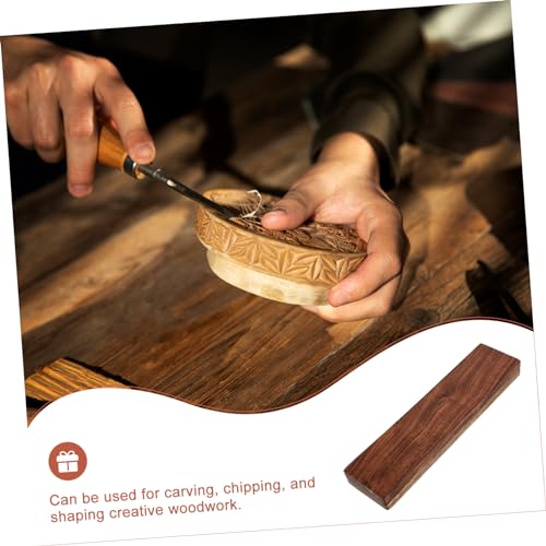 HIAKDOFT 2 Stück Holz Schnitzblöcke Dicke Schwarze Walnuss Holzplatten Glatte Oberfläche Weiches Holz zum Schnitzen Malen Basteln für Erwachsene und DIY Projekte von HIAKDOFT