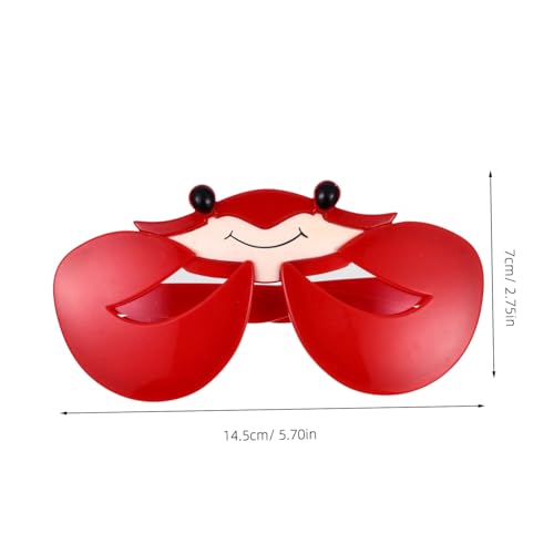 HIAKDOFT 2 Stück Lustige Krabbenbrille aus Hochwertigem Kunststoff Auffällige Partybrille für Erwachsene und Originelle Hawaii Strand und Kostümbrille für Fasching und Feierlichkeiten von HIAKDOFT