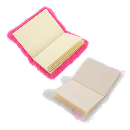 HIAKDOFT 2 Stück Plüsch Notizbuch Mädchen Tagebuch Kuscheliges Bunny Fuchs Design Mini Pocket Journal für Ostern von HIAKDOFT
