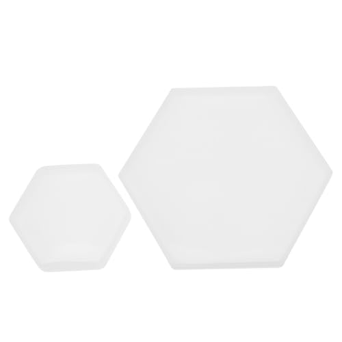 HIAKDOFT 2 Stück Silikonform Hexagon DIY Untersetzer Gießform für Epoxidharz Cup Pad Mold Langlebig und Verschleißfest für Teeparty und Familienfeiern von HIAKDOFT