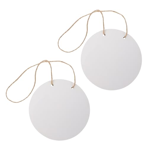HIAKDOFT 2 Stück Sublimations Holzschilder Rund Blank DIY Türdekoration Holzplatten zum Basteln und Gestalten als Türschild für Zuhause und von HIAKDOFT