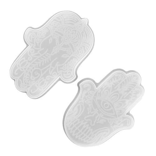 HIAKDOFT 2 Stück Teiliges Hand Silikonform für Epoxidharz Gießen Flexible Langlebige DIY Gussformen für Vielseitige Bastelarbeiten und Schmuckherstellung von HIAKDOFT