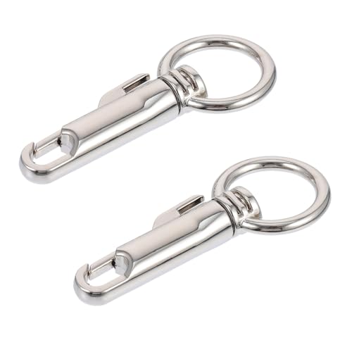HIAKDOFT 2 Stück Teiliges Metall Schlüsselanhänger mit Snap Haken Langlebige Bag Claw Clasps für DIY Handtaschen Verstellbare Kettenverschlüsse Praktische Karabiner für Taschen und Zubehör von HIAKDOFT