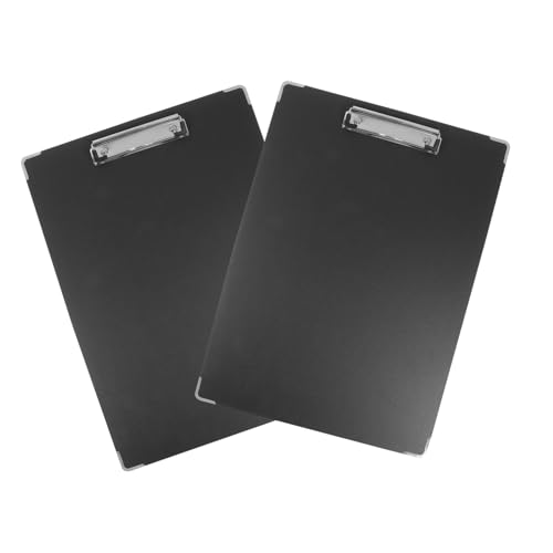 HIAKDOFT 2 Stück Teiliges Sketch Board mit Abgerundeten Ecken Wasserdichtem Dickem Kunststoff Klemmbrett Leichter Tragbarer Zeichenplatte Robustem Metallrand für Schule und Outdoor von HIAKDOFT