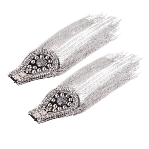 HIAKDOFT 2 Stücke Epaulette Schulterklappen mit Quasten Teiliges Brosche Pin für Schuhe und Hüte Modisches Elegantes Design mit Praktischem Anstecker für Damen und Herren von HIAKDOFT