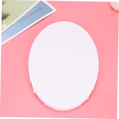 HIAKDOFT 2 Stücke Teiliges Unregelmäßiges Acryl Ölgemälde Panel Oval Grundierte Leinwand Stabile Maltafel für Acryl und Ölfarben Originelles Zeichenbrett für Studenten und Hobbykünstler von HIAKDOFT
