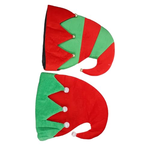 HIAKDOFT 2 Stücke Weihnachts Elfenmützen in Rot und Patchwork Design Leichte Partydekoration Einstellbare Festtags Hut Accessoires für Erwachsene und Weihnachtsfeiern HIAKDOFT 2 Stücke Weihnachts Elfenmützen in Rot und Patchwork Design Leichte Partydekoration Einstellbare Festtags Hut Accessoires für Erwachsene und Weihnachtsfeiern von HIAKDOFT