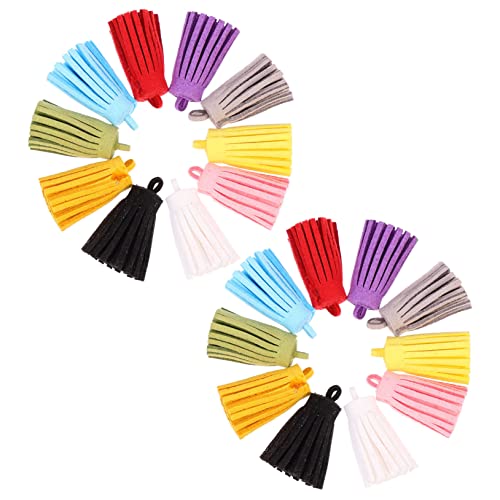 HIAKDOFT 20 Stück Teiliges DIY Bunte Anhänger für Ohrringe Schmuck und Handyanhänger Weiche Rolling Tassel Bastelaccessoires für Kreative Schmuckherstellung von HIAKDOFT