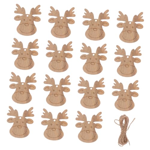 HIAKDOFT 20 Stück Teiliges DIY Holz Rentier Scheiben Natürliche Christbaumschmuck Anhänger Handgemachte Weihnachtsdekoration für Fenster Tisch Inklusive Juteschnur HIAKDOFT 20 Stück Teiliges DIY Holz Rentier Scheiben Natürliche Christbaumschmuck Anhänger Handgemachte Weihnachtsdekoration für Fenster Tisch Inklusive Juteschnur von HIAKDOFT