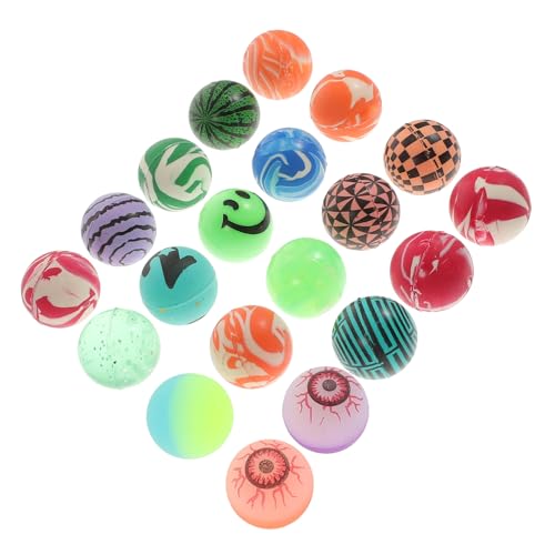 HIAKDOFT 20 Stück Teiliges Hüpfball mit Elastischem Farbenfrohem Augapfel Muster Weichem Ungiftigem Material für Freizeit und Partygeschenke Zufällige Farben Zufällige Farbe von HIAKDOFT