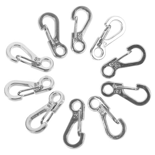 HIAKDOFT 20 Stück Teiliges Mini Karabiner aus Robustem Zinklegierungsmaterial Federbelastete Schnellverschluss Clips Kleine Karabinerhaken für Schmuck Schlüsselanhänger Vielseitig und von HIAKDOFT