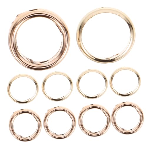 HIAKDOFT 20 Stück Teiliges Perlenrahmen Runde Doppellochige Kupfer und Ccb Rahmen Vielseitiges Schmuckzubehör für Halsketten Armbänder und DIY Perlenarmbänder Einfache Montage und von HIAKDOFT