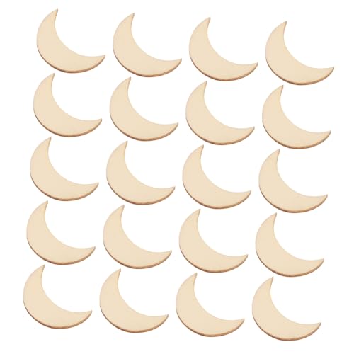 HIAKDOFT 20 Stück Teiliges Unbemalte Holzscheiben Mondform DIY Holzchips für Bastelprojekte Scrapbooking Weihnachtsdeko Naturbelassen Glatt Geschliffen zum Bemalen und Dekorieren HIAKDOFT 20 Stück Teiliges Unbemalte Holzscheiben Mondform DIY Holzchips für Bastelprojekte Scrapbooking Weihnachtsdeko Naturbelassen Glatt Geschliffen zum Bemalen und Dekorieren von HIAKDOFT