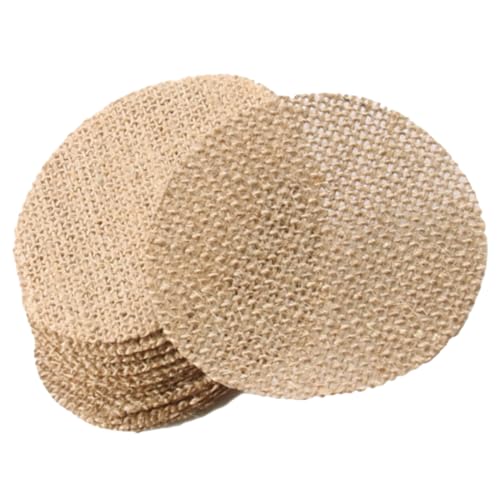 HIAKDOFT 20 Stück Teiliges Weihnachtsbaum Bastelset aus Naturbelassener Jute Beidseitig Bemalbar Langlebig DIY Christbaumschmuck für Kreative Weihnachts und Winterdeko für Festliche von HIAKDOFT