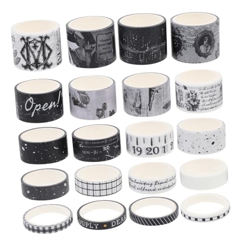 HIAKDOFT 20 Stück Vintage Washi Tape Delicate Klebebänder aus Hochwertigem Papier für DIY Scrapbooking Tagebuch Dekoration Geschenkverpackung Journal Embellishment Decals von HIAKDOFT