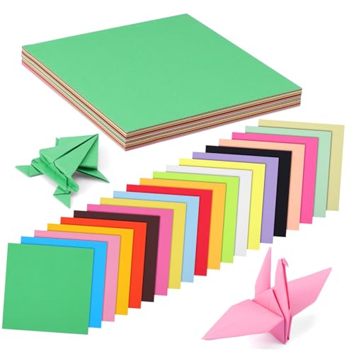 HIAKDOFT 200 . Buntes Origami Papier Quadratische Farbkartonblätter Farben Dickes Bastelpapier Für DIY Falten Scrapbooking Kreative Kinderhandwerk von HIAKDOFT