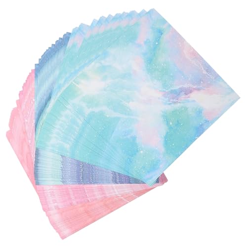 HIAKDOFT 200 Blatt Origami Faltpapier Quadratisch Bunt Doppelseitig DIY Bastelpapier für Kindergarten Kinderhandwerk Kreative Papierkunst von HIAKDOFT