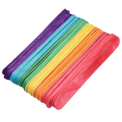 HIAKDOFT 200 Stück Bunte Holzstäbchen Eis Am Stiel Sticks für DIY Eisformen Holzstiele Basteln Eisstiele für Wiederverwendbar Sicher ohne Grate Vielseitig für Sommer Party Restaurant und HIAKDOFT 200 Stück Bunte Holzstäbchen Eis Am Stiel Sticks für DIY Eisformen Holzstiele Basteln Eisstiele für Wiederverwendbar Sicher ohne Grate Vielseitig für Sommer Party Restaurant und von HIAKDOFT
