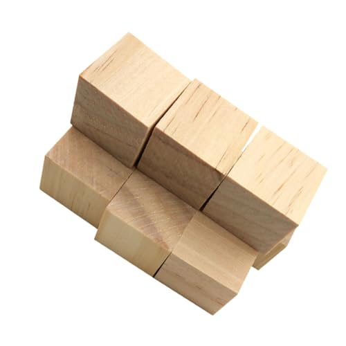 HIAKDOFT 200 Stück DIY Holzwürfel Naturbelassenes Kiefernholz Quadratische Bastelblöcke für Kreative Handwerksprojekte und Individuelle Dekorationen von HIAKDOFT