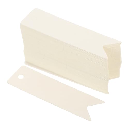 HIAKDOFT 200 Stück Kraftpapier Preisschilder Anhänger zum Beschriften Blanko Markierungsetiketten mit Glatter Oberfläche Praktische Warenanhänger für Schmuck Kleidung und Ladenverwaltung von HIAKDOFT
