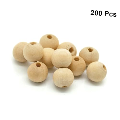 HIAKDOFT 200 Stück Naturfarbene Runde Holzperlen Unbehandelte Holzkugeln Zum Auffädeln Für Schmuck DIY Basteln Makramee Spacer Perlen Zubehör HIAKDOFT 200 Stück Naturfarbene Runde Holzperlen Unbehandelte Holzkugeln Zum Auffädeln Für Schmuck DIY Basteln Makramee Spacer Perlen Zubehör von HIAKDOFT