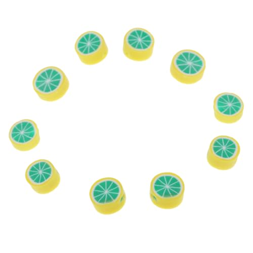 HIAKDOFT 200 Stück Polymer Clay Früchte Perlen Leichte Bunte Spacer Perlen für DIY Schmuckherstellung zum Auffädeln von Armbändern Halsketten Ohrringen und Bastelprojekten von HIAKDOFT