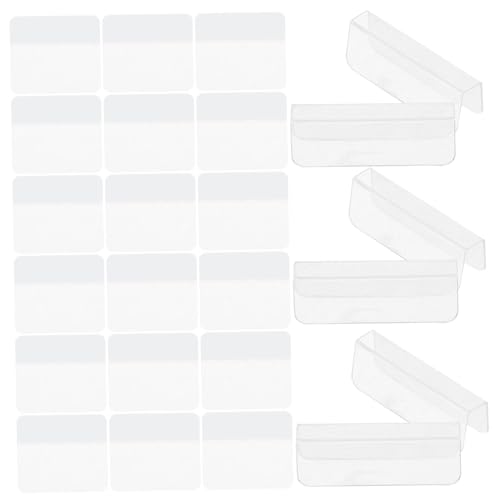 HIAKDOFT 200 Stück Selbstklebende Ohrhaken Kartenadapter aus Transparentem PVC Wiederverwendbare Schmuckverpackung für Ohrring Display Langlebig und Praktisch für Schmuckzubehör von HIAKDOFT