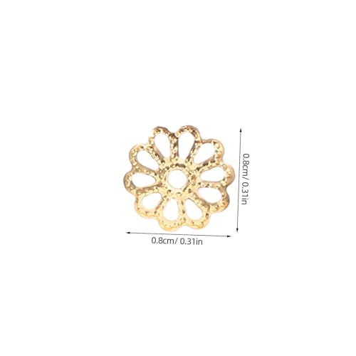 HIAKDOFT 2000 Stück Schneeflocken Metall Perlenkappen Hohle Spacer Beads Eisen für Schmuckherstellung Armband Halskette Ohrring Diy Basteln Gold und Silberoptik von HIAKDOFT