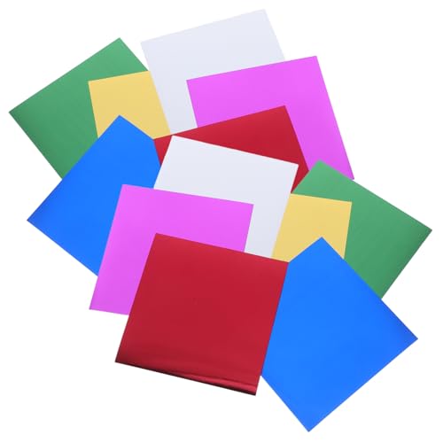 HIAKDOFT 224 Blatt Metallic Folienpapier Buntes Spiegelndes Origami Papier für Basteln Kartenherstellung und Dekoration Hochwertiger Leicht Faltbarer Aluminium-folienkarton für Kreative von HIAKDOFT
