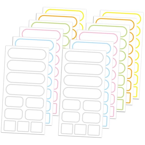 HIAKDOFT 24 Blatt Wasserdichte Multifunktionale Etiketten Aufkleber Teilig Selbstklebende Portable Farbrand Klassifizierungsaufkleber für Haushalt Vorratsbehälter Lebensmittelbehälter und HIAKDOFT 24 Blatt Wasserdichte Multifunktionale Etiketten Aufkleber Teilig Selbstklebende Portable Farbrand Klassifizierungsaufkleber für Haushalt Vorratsbehälter Lebensmittelbehälter und von HIAKDOFT