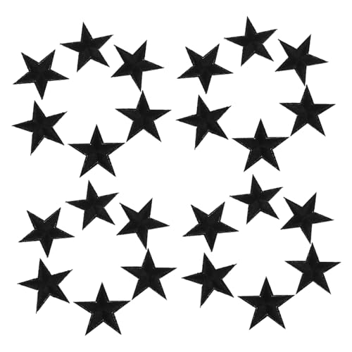 HIAKDOFT 24 Stück Teiliges Bestickte Fünfzackige Stern Aufnäher zum Aufbügeln Langlebige Polyester Patches für Kleidung Hüte Schuhe Vielseitige Textilverzierung Schwarz für Jacken und HIAKDOFT 24 Stück Teiliges Bestickte Fünfzackige Stern Aufnäher zum Aufbügeln Langlebige Polyester Patches für Kleidung Hüte Schuhe Vielseitige Textilverzierung Schwarz für Jacken und von HIAKDOFT