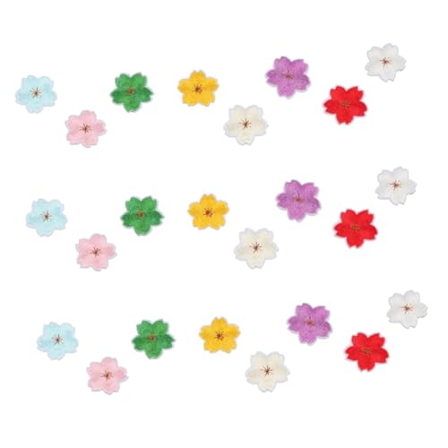 HIAKDOFT 24 Stück Teiliges Bunte Blumen Bügelflicken aus Besticktem Hot Melt Applikationen zur Individuellen Kleidung Taschen und DIY deko Einfach Anzubringen Langlebig und Farbenfroh von HIAKDOFT