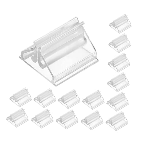 HIAKDOFT 24 Stück Teiliges Klarer Kartenhalter Transparente Memo Note Ständer mit Stabilem Standfuß Kompakt und Platzsparend für Tischnummern Menükarten Fotos und Büro-desktop-display von HIAKDOFT