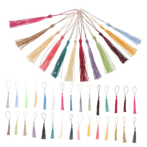 HIAKDOFT 240 Stück Bunte Mini Quasten für DIY Bastelprojekte Handgefertigte Weiche Quasten für Schmuck Lesezeichen Kleidung Dekoration für Fächer Anhänger Zufällige Farbe von HIAKDOFT