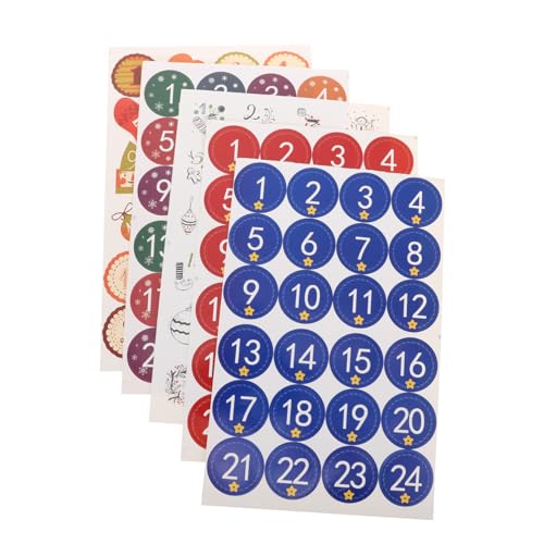 HIAKDOFT 25 Blatt Teiliges Selbstklebendes Weihnachtsdekorations mit Runden Aufklebern für Geschenkbeutel Bonbontüten und Glasflaschen Vielseitig Einsetzbar als Dichtungs und HIAKDOFT 25 Blatt Teiliges Selbstklebendes Weihnachtsdekorations mit Runden Aufklebern für Geschenkbeutel Bonbontüten und Glasflaschen Vielseitig Einsetzbar als Dichtungs und von HIAKDOFT