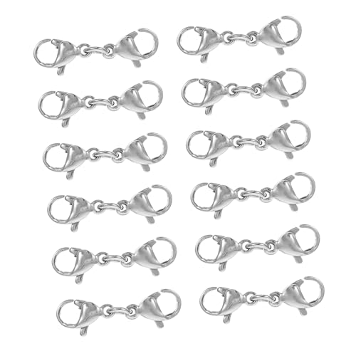 HIAKDOFT 25 Stück Teiliges Edelstahl Verlängerungsketten mit Doppelseitigen Karabinerverschlüssen Glänzende Schmuckverbinder für Armband Halskettenverlängerung DIY Schmuckzubehör HIAKDOFT 25 Stück Teiliges Edelstahl Verlängerungsketten mit Doppelseitigen Karabinerverschlüssen Glänzende Schmuckverbinder für Armband Halskettenverlängerung DIY Schmuckzubehör von HIAKDOFT