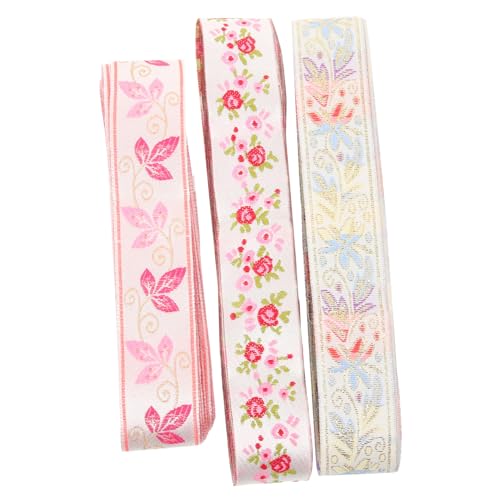 HIAKDOFT 3 Rollen Blumenmuster Stoffband Geschenkband zum Verpacken Wiederverwendbar Weich und Glatt für Hochzeitsdeko Tortendekor Geschenkverpackungen und Festtagsgestaltung HIAKDOFT 3 Rollen Blumenmuster Stoffband Geschenkband zum Verpacken Wiederverwendbar Weich und Glatt für Hochzeitsdeko Tortendekor Geschenkverpackungen und Festtagsgestaltung von HIAKDOFT