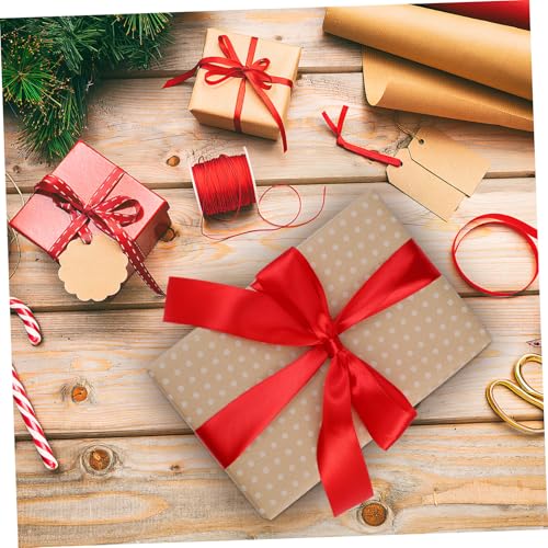 HIAKDOFT 3 Rollen Geschenkband aus Satinband Breit Lang Glattes Stoffband in Rot Vielseitiges Geschenkverpackungsband für Edle Dekoration Langlebig und Reißfest von HIAKDOFT