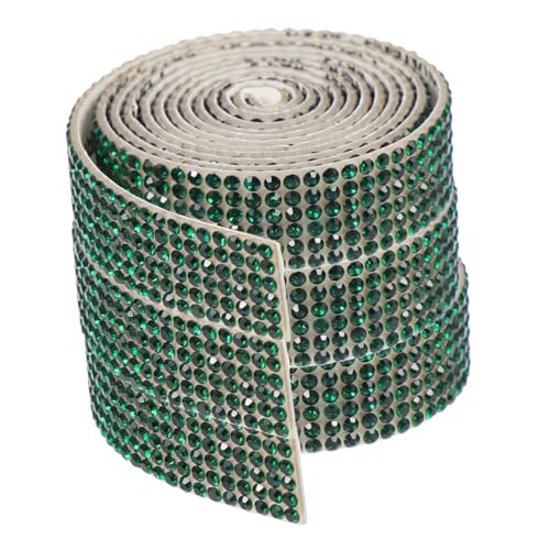 HIAKDOFT 3 Rollen Selbstklebendes Strassband Glitzerndes Diamantband für Bastelverzierung Dekoratives Schmuckband Geeignet für Handy Kleidung Geschenke Haar Hochzeitsaccessoires Grün von HIAKDOFT