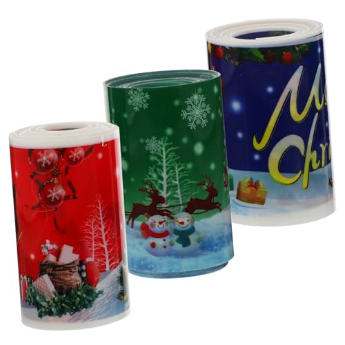 HIAKDOFT 3 Rollen Weihnachtsbackkragen Mousse Verpackungsfolie in Rot Blau Grün Kunststoff Backzubehör für Gleichmäßiges Backen und Dekorative Cupcake Umrandung HIAKDOFT 3 Rollen Weihnachtsbackkragen Mousse Verpackungsfolie in Rot Blau Grün Kunststoff Backzubehör für Gleichmäßiges Backen und Dekorative Cupcake Umrandung von HIAKDOFT