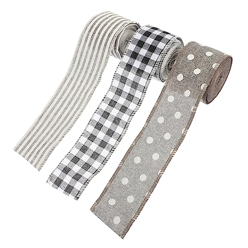 HIAKDOFT 3 Rollen Weihnachtsband Breit mit Drahtkante Xmas Dekoband mit Klassischen Mustern Vielseitig für Geschenkverpackung DIY Schleifen und Weihnachtsdeko HIAKDOFT 3 Rollen Weihnachtsband Breit mit Drahtkante Xmas Dekoband mit Klassischen Mustern Vielseitig für Geschenkverpackung DIY Schleifen und Weihnachtsdeko von HIAKDOFT